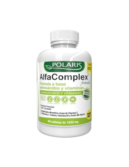Alfa complex 1600 mg aminoácidos y vitaminas 90 tabletas de 1600mg Polaris