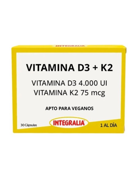 Vitamina D3+K2 30 cápsulas Integralia