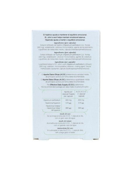 37 S Hipérico (Fórmula XXI) 30 cápsulas Soria Natural