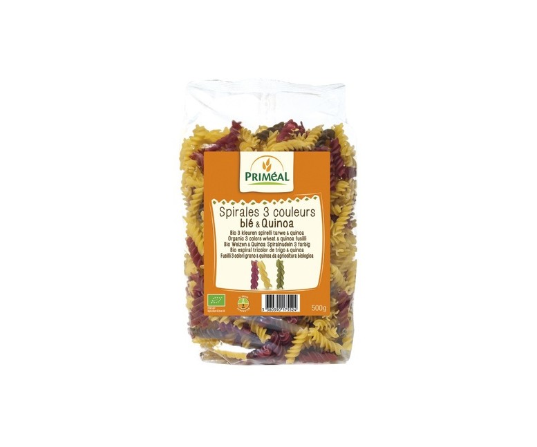 Espirales Tricolor de Trigo y Quinoa 500 g Primeal