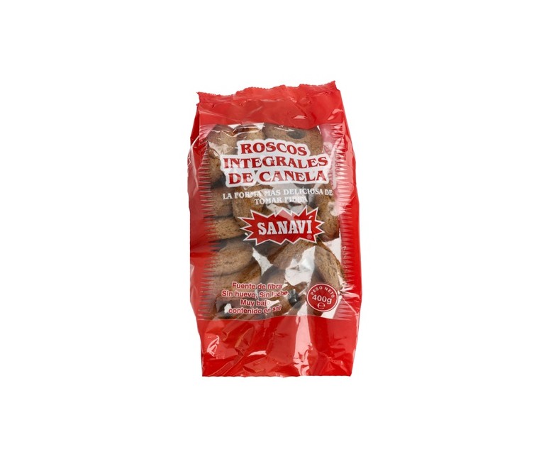 Roscos integrales de canela 400 g Sanavi