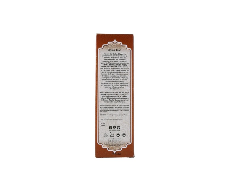 Henna Castaño Claro 200 ml Radhe Shyam