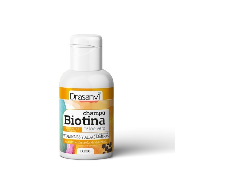Champú Biotina y Aloe Vera Pelos Secos y Apagados 100 ml Drasanvi