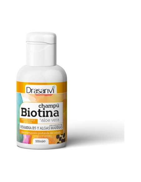 Champú Biotina y Aloe Vera Pelos Secos y Apagados 100 ml Drasanvi