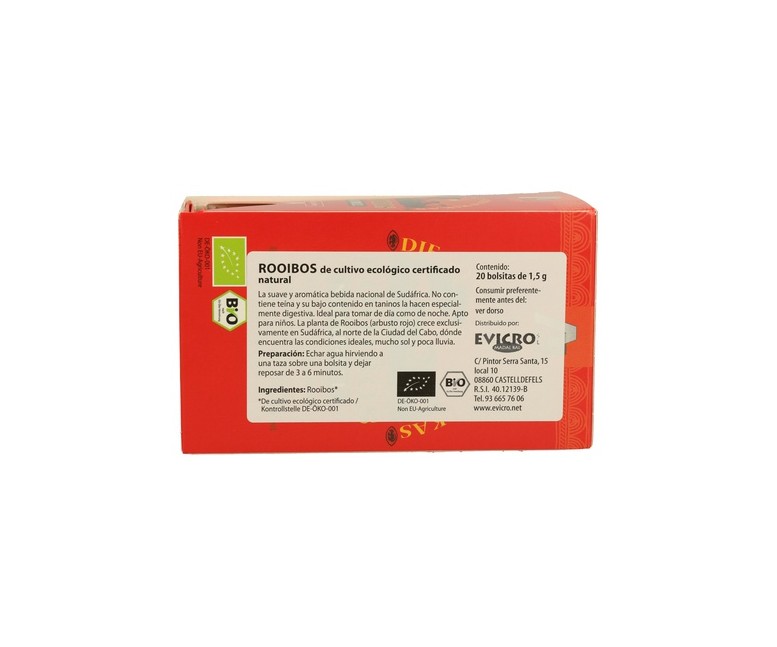 Infusión De Rooibos Natural Bio 20 bolsitas infusoras de 1.5g Madal Bal