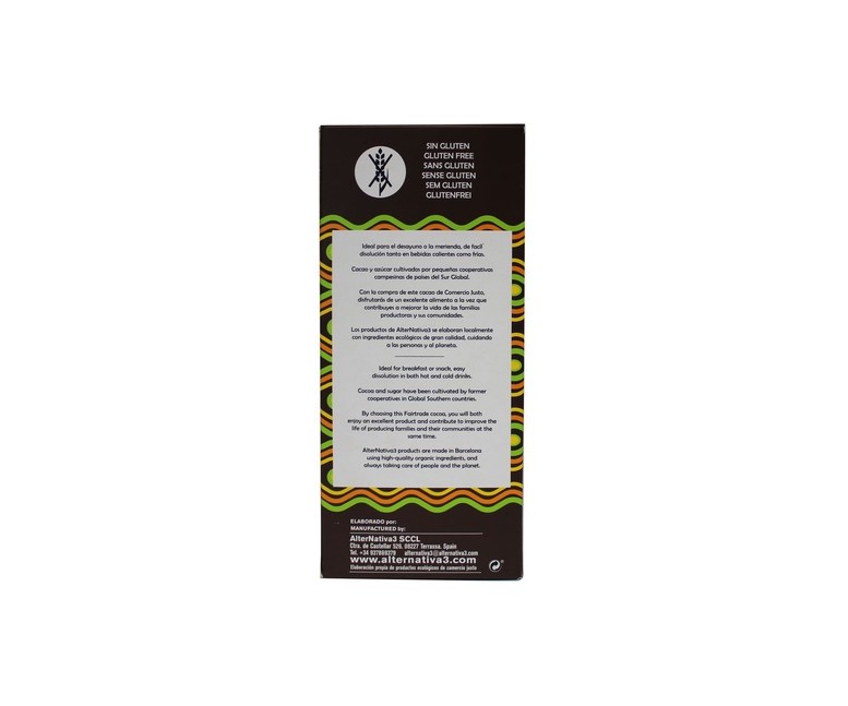 Cacao Instant Bio (Comercio Justo) 250 g de polvo Alternativa3