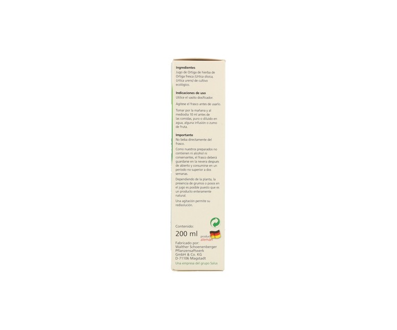 Jugo natural de Ortiga Bio 200 ml Salus