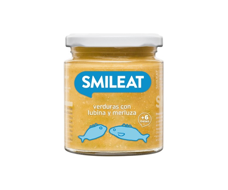Tarrito Verduras con Lubina y Merluza Eco 8m+ 230 g (Pescado - Verduras) Smileat