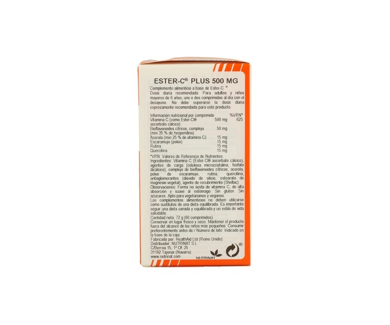 Ester C Plus 60 comprimidos de 500mg Health aid