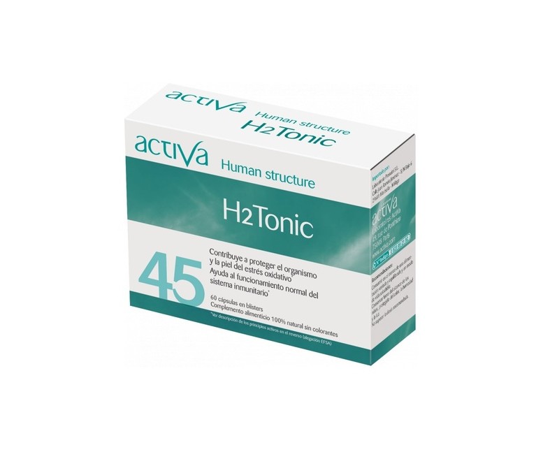 Antioxidante h2 tonic 60 cápsulas vegetales Activa