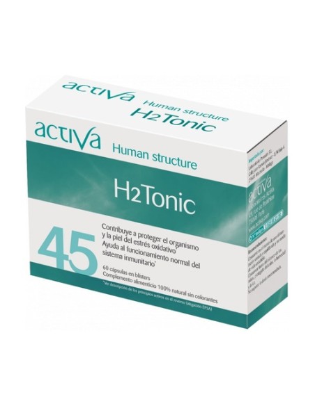 Antioxidante h2 tonic 60 cápsulas vegetales Activa