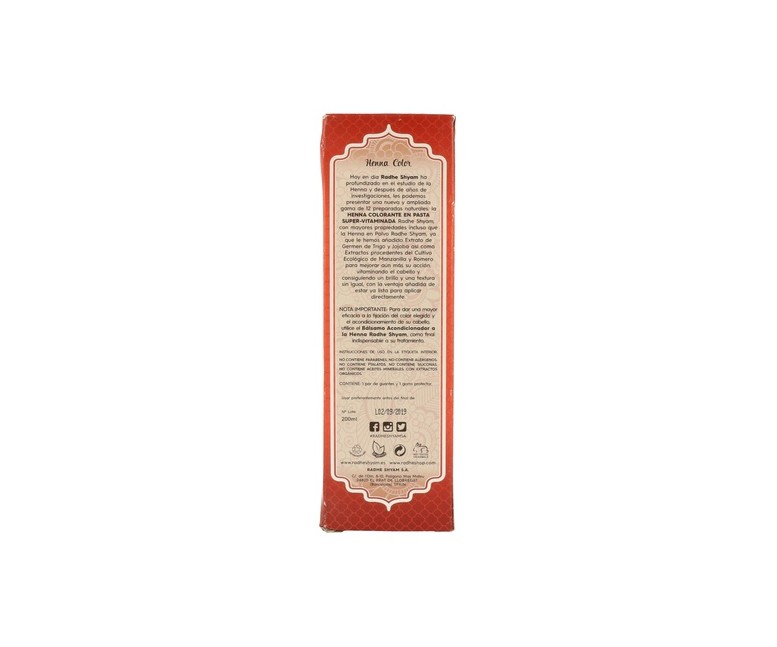 Henna Caoba Pasta 200 ml Radhe Shyam