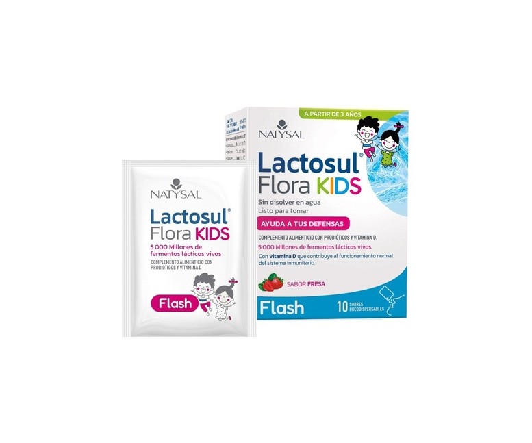 Lactosul flora kids fresa 10 sobres (Fresa) Natysal
