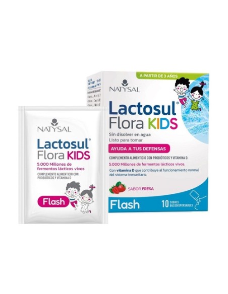 Lactosul flora kids fresa 10 sobres (Fresa) Natysal