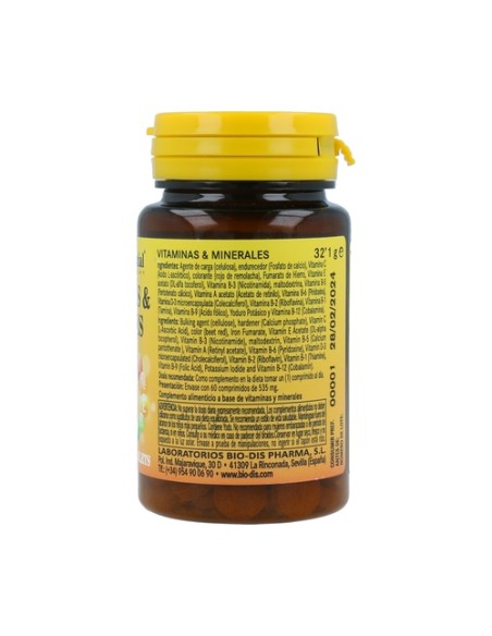 Vitaminas y Minerales 60 comprimidos de 535mg Nature Essential