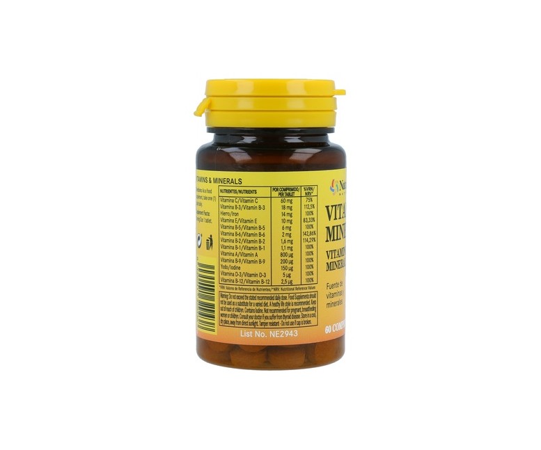 Vitaminas y Minerales 60 comprimidos de 535mg Nature Essential