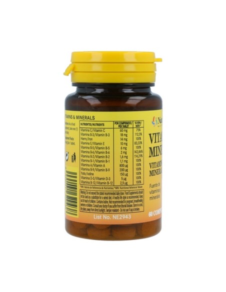 Vitaminas y Minerales 60 comprimidos de 535mg Nature Essential