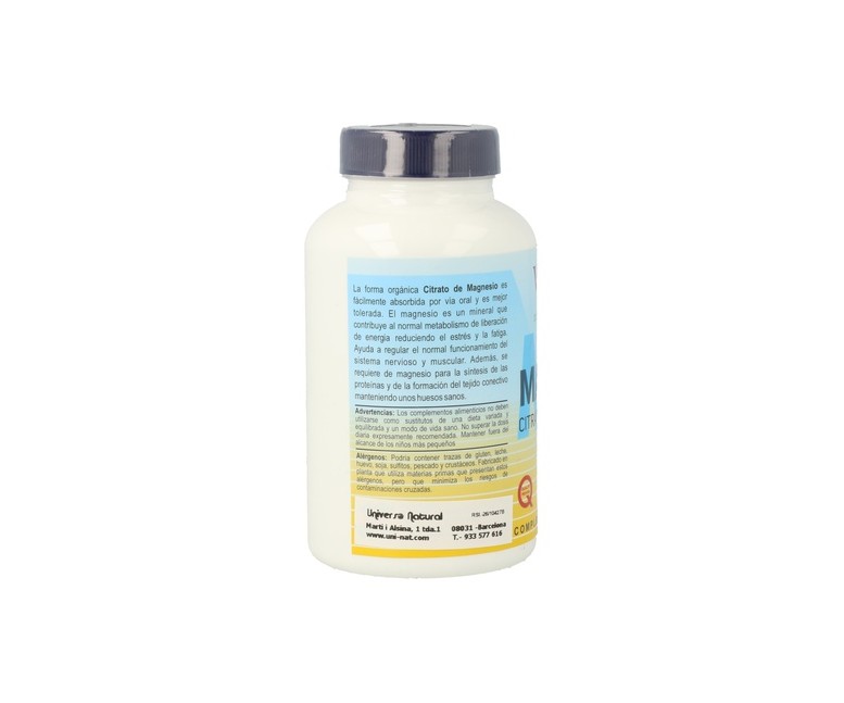 Magmax Citrato de Magnesio 100 cápsulas de 500mg Vbyotics