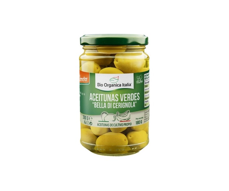Aceituna verde gigante bio organica italia 280 g Bio Organica Italia