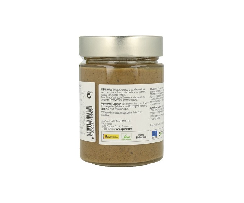 Crema Sésamo Con Algas Bio 320 g Algamar