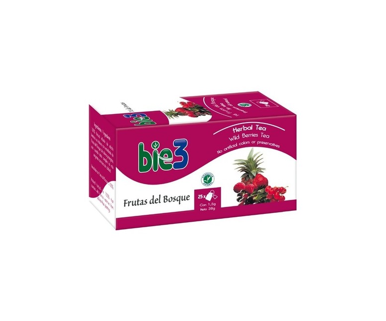 Bie 3 Frutas del Bosque 25 bolsitas infusoras de 1.8g Bio3