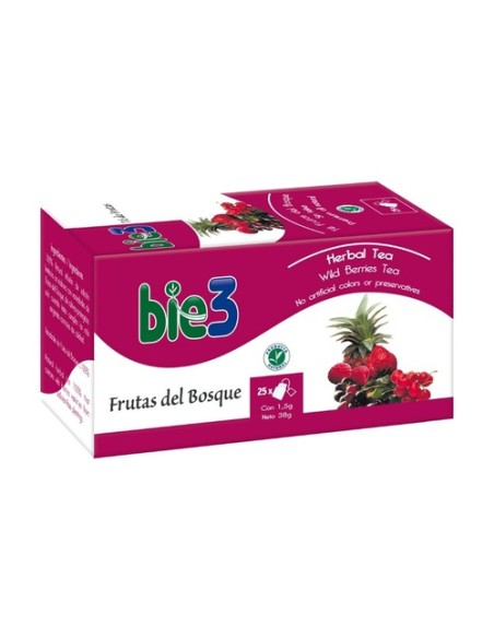 Bie 3 Frutas del Bosque 25 bolsitas infusoras de 1.8g Bio3