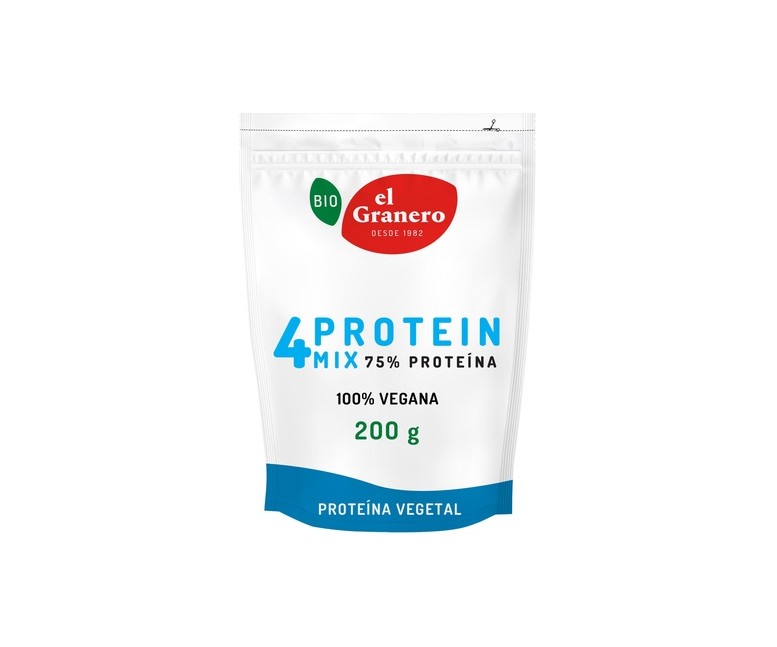 Mix Proteínas (Guisante, Arroz, Calabaza Tostada y Cáñamo) Bio 200 g El Granero Integral