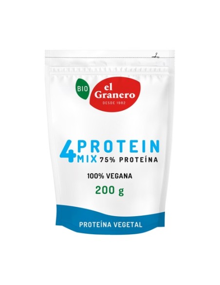 Mix Proteínas (Guisante, Arroz, Calabaza Tostada y Cáñamo) Bio 200 g El Granero Integral