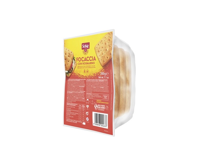 Pan focaccia con romero sin gluten 200 g Schär