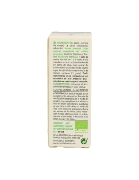 Aceite esencial Romero 1,8-Cineol Bio 10 ml Esential Aroms