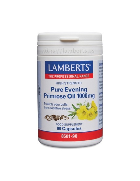 Aceite de prímula puro 90 cápsulas de 1000mg Lamberts