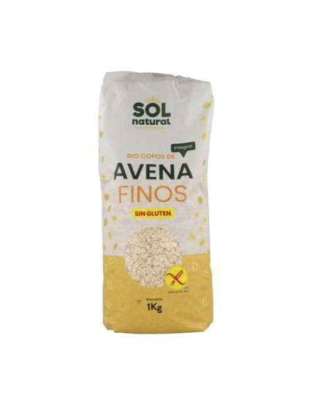 Copos de avena integral finos Bio 1 kg Sol Natural