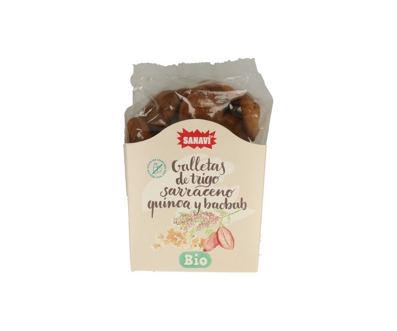 Galletas de Trigo Sarraceno con Quinoa y Baobab 200 g Sanavi