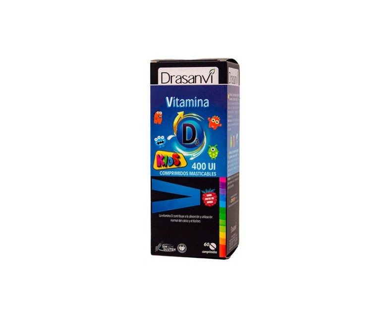 Vitamina D3 kids 400 UI 60 comprimidos masticables Drasanvi