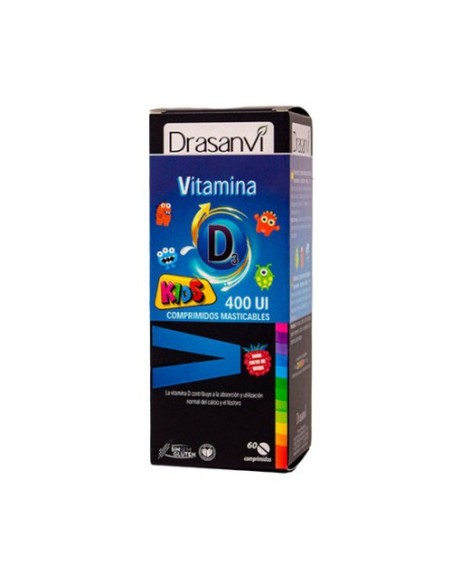 Vitamina D3 kids 400 UI 60 comprimidos masticables Drasanvi