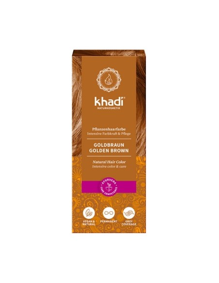 Tinte Vegetal Color Castaño Dorado 100 g Khadi