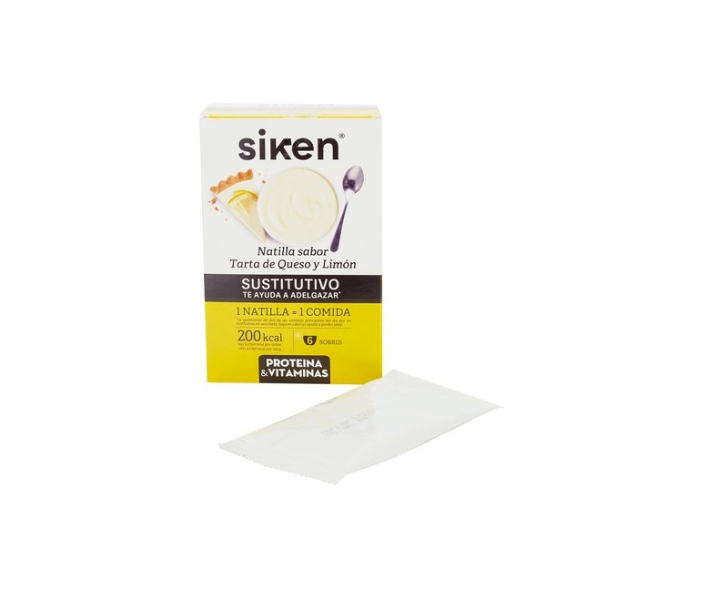 Siken Sustitutivo Natilla Tarta De Queso 6 sobres Siken