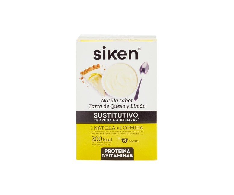 Siken Sustitutivo Natilla Tarta De Queso 6 sobres Siken