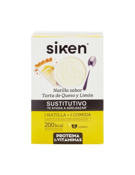 Siken Sustitutivo Natilla Tarta De Queso 6 sobres Siken