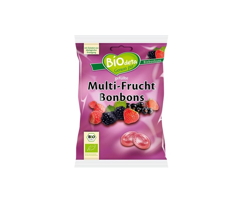 Biodeta Caramelos rellenos multifrutas 75 g Biocop