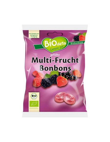 Biodeta Caramelos rellenos multifrutas 75 g Biocop