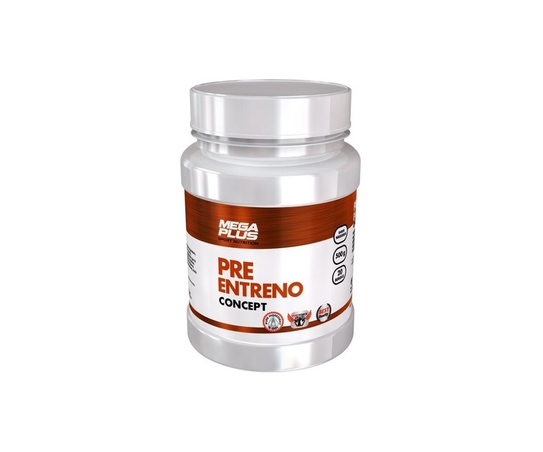 Pre entreno concept en polvo 500 g de polvo (Naranja) Mega Plus