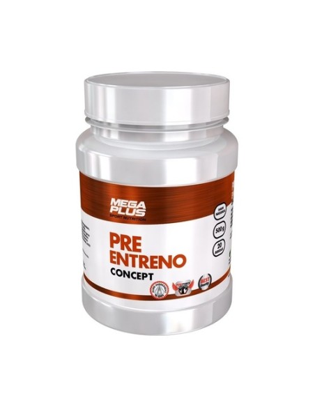 Pre entreno concept en polvo 500 g de polvo (Naranja) Mega Plus