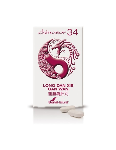 Chinasor 34 Long Dan Xie Gan Wan 30 comprimidos Soria Natural