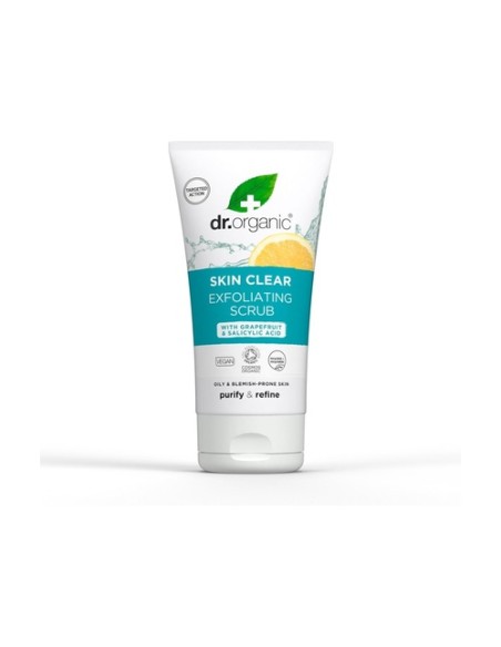 Exfoliante facial Skin clear -Piel acneica y manchas 150 ml Dr. Organic