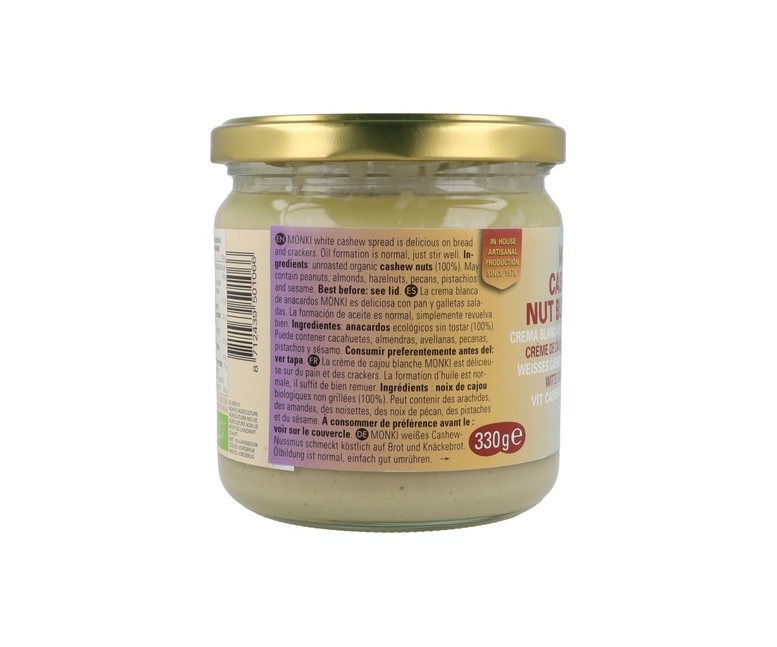 Crema Anacardos Blanca Bio 330 g Monki