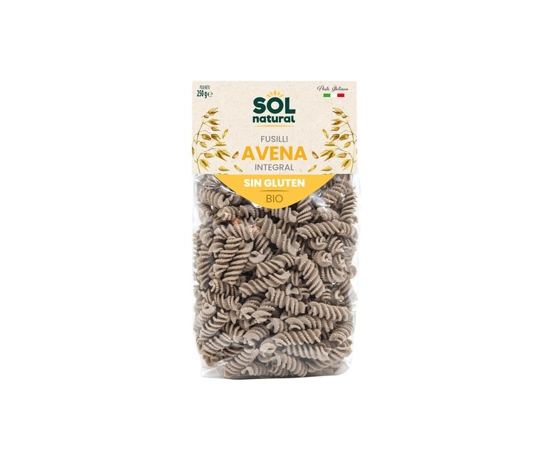 Fusilli de avena sin gluten Bio 250 g (Avena) Sol Natural