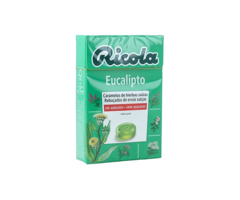 Caramelos de eucalipto sin azúcar 50 g Ricola