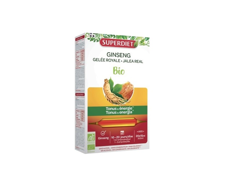 Ginseng Jalea Real Bio 20 ampollas de 15ml Superdiet