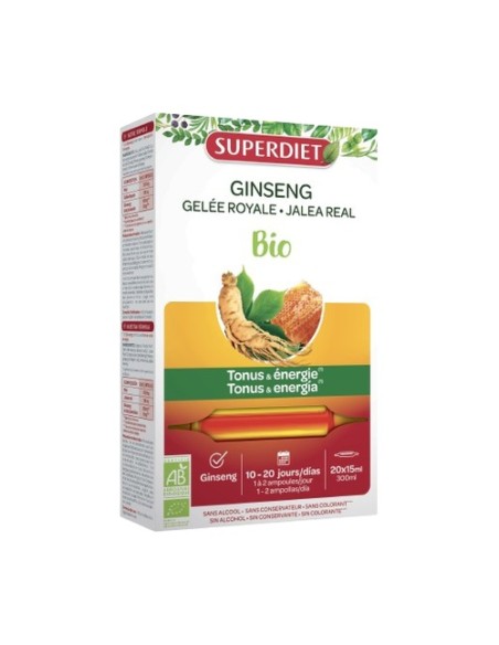 Ginseng Jalea Real Bio 20 ampollas de 15ml Superdiet